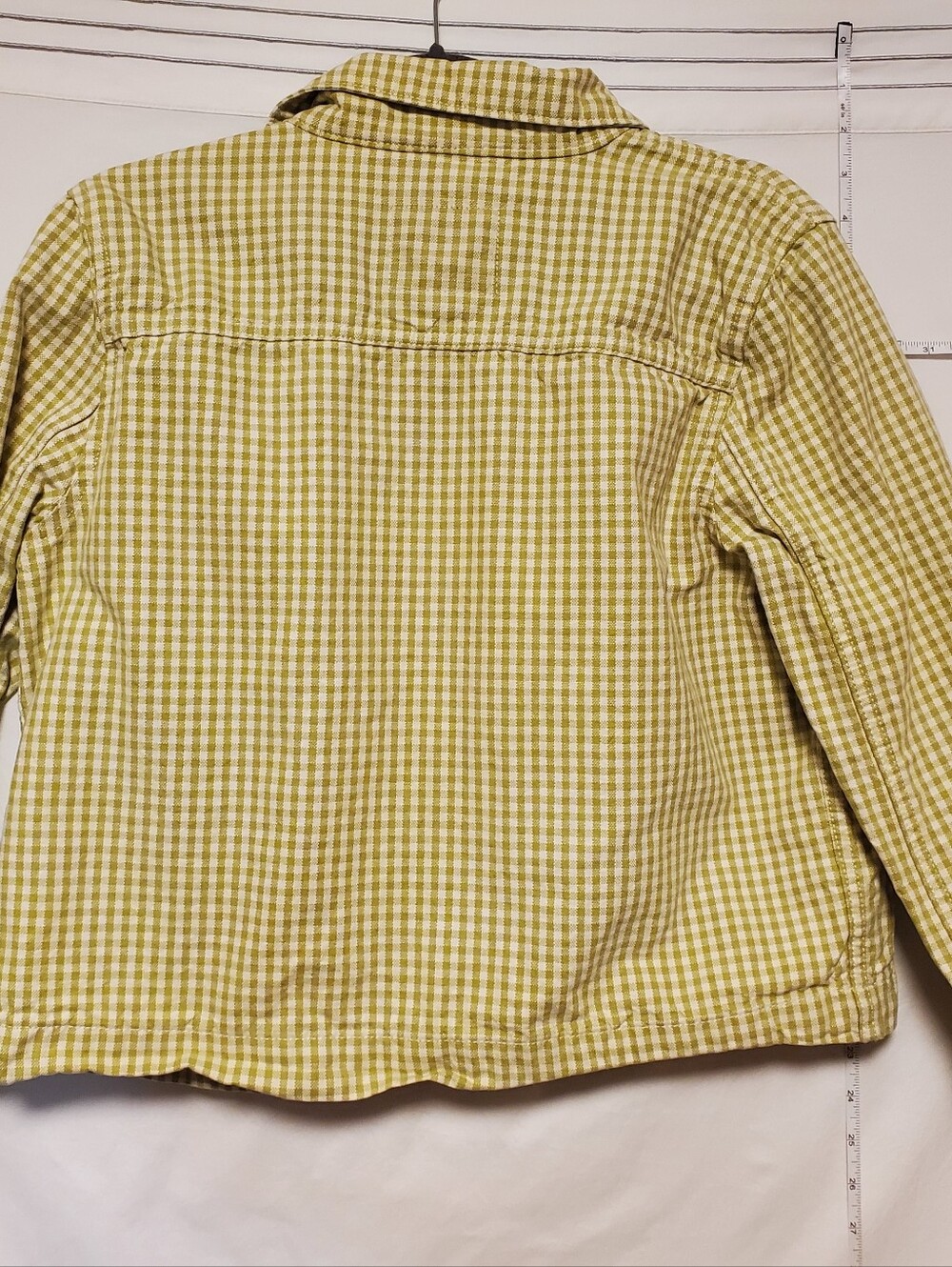 Levi's Womens Lime Green Gingham Jean Jacket - Picture 4 of 4